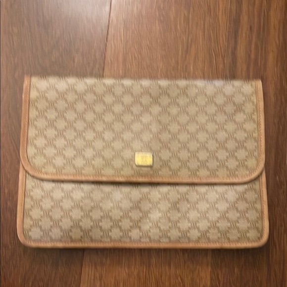 Celine Beige Monogram Envelope Clutch - Picture 1 of 4